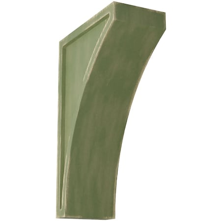 Ekena Millwork 3"W x 6 1/2"D x 10"H Large Lawson Wood Vintage Decor Corbel, Restoration Green CORWD03X06X10LWGR